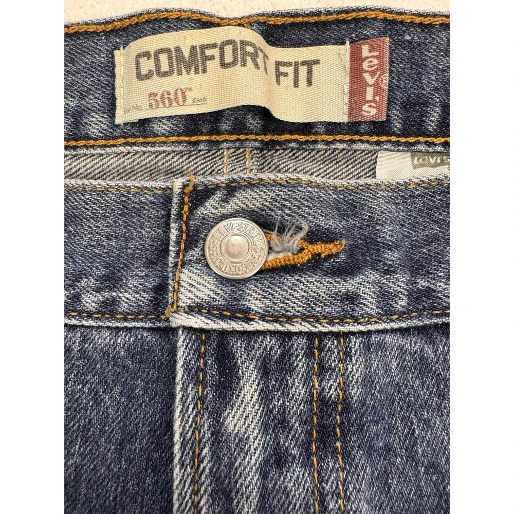 Levis 560 Jeans Men 48x32 Blue Denim Baggy Relaxed 90's Street Comfort Fit‎